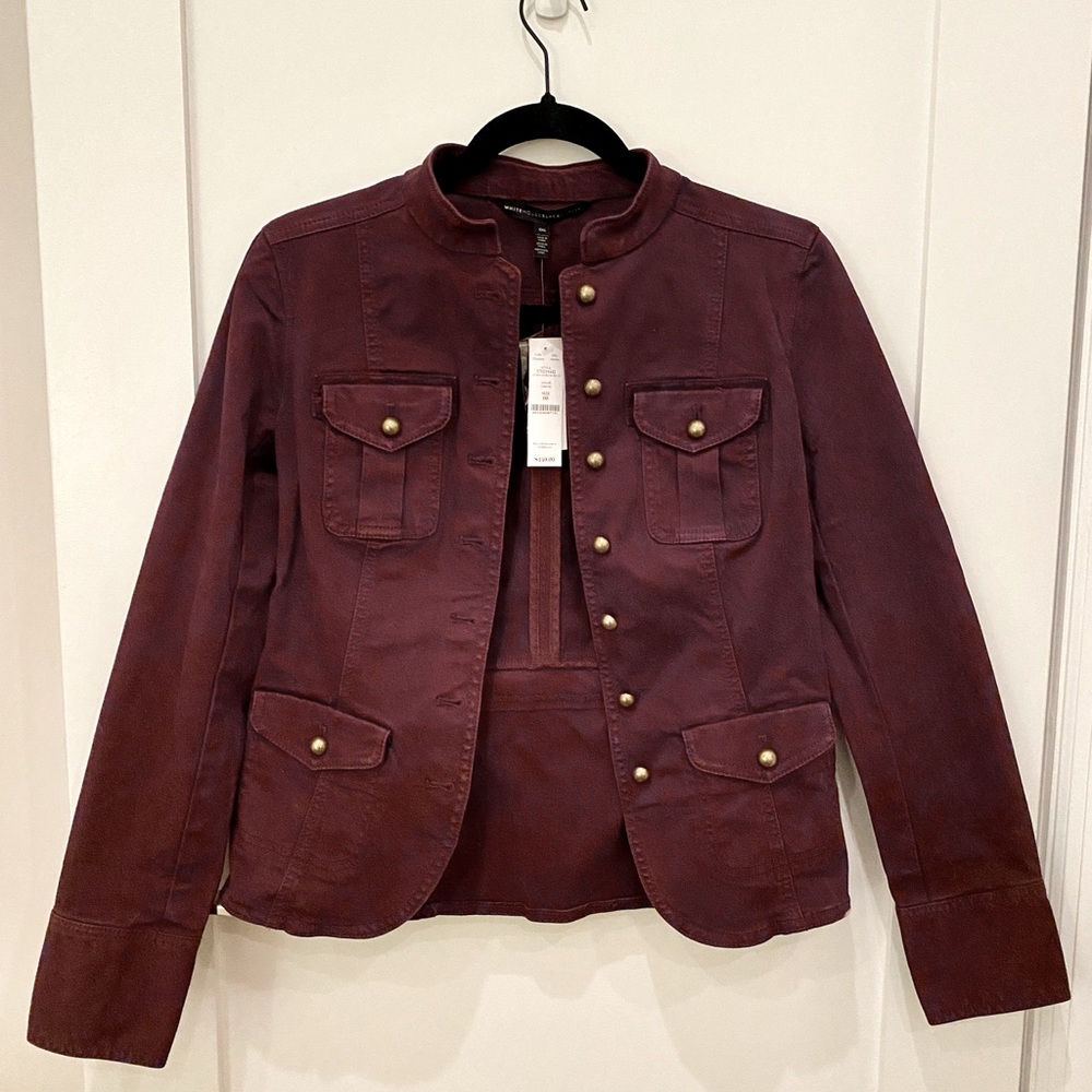 NWT White House Black Market Button-Front Jacket - 00